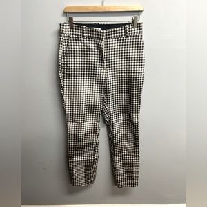 🍁🍁Navy  &white H&M size 8 plaid dress pants straight leg